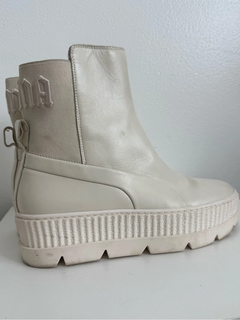 Puma Fenty by Rihanna Cream Platform Ankle Boots